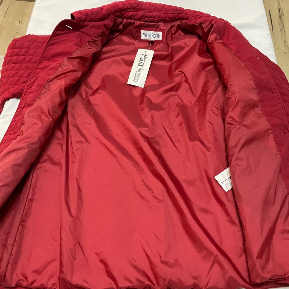 Marvin Richards Chore Barn Coat Jacket Womens L Quilted Button Front Lightweight - Picture 10 of 12